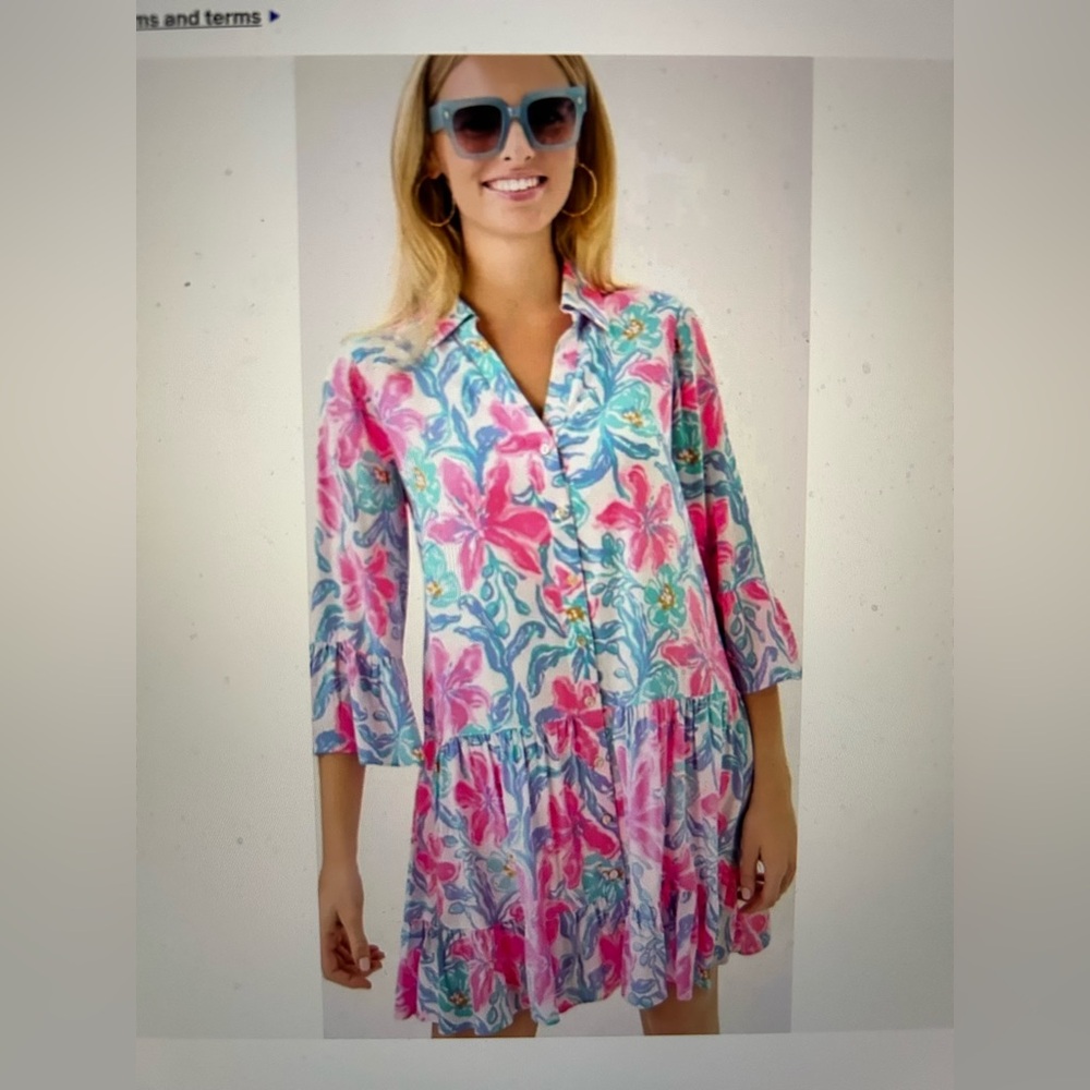 Lilly Pulitzer Diantha Dress BEACHSIDE HAVEN Size 12 New NWT Floral